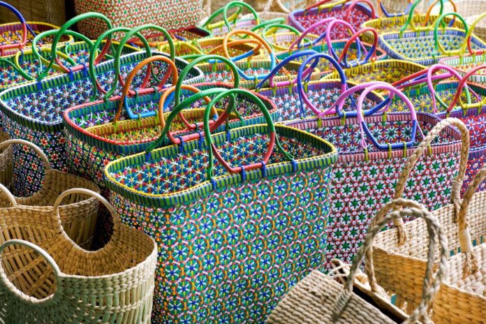 Handmade jute basket