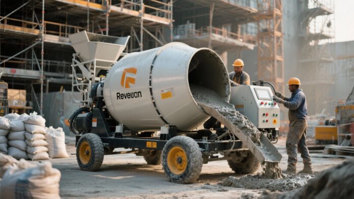 reversible concrete mixer machine